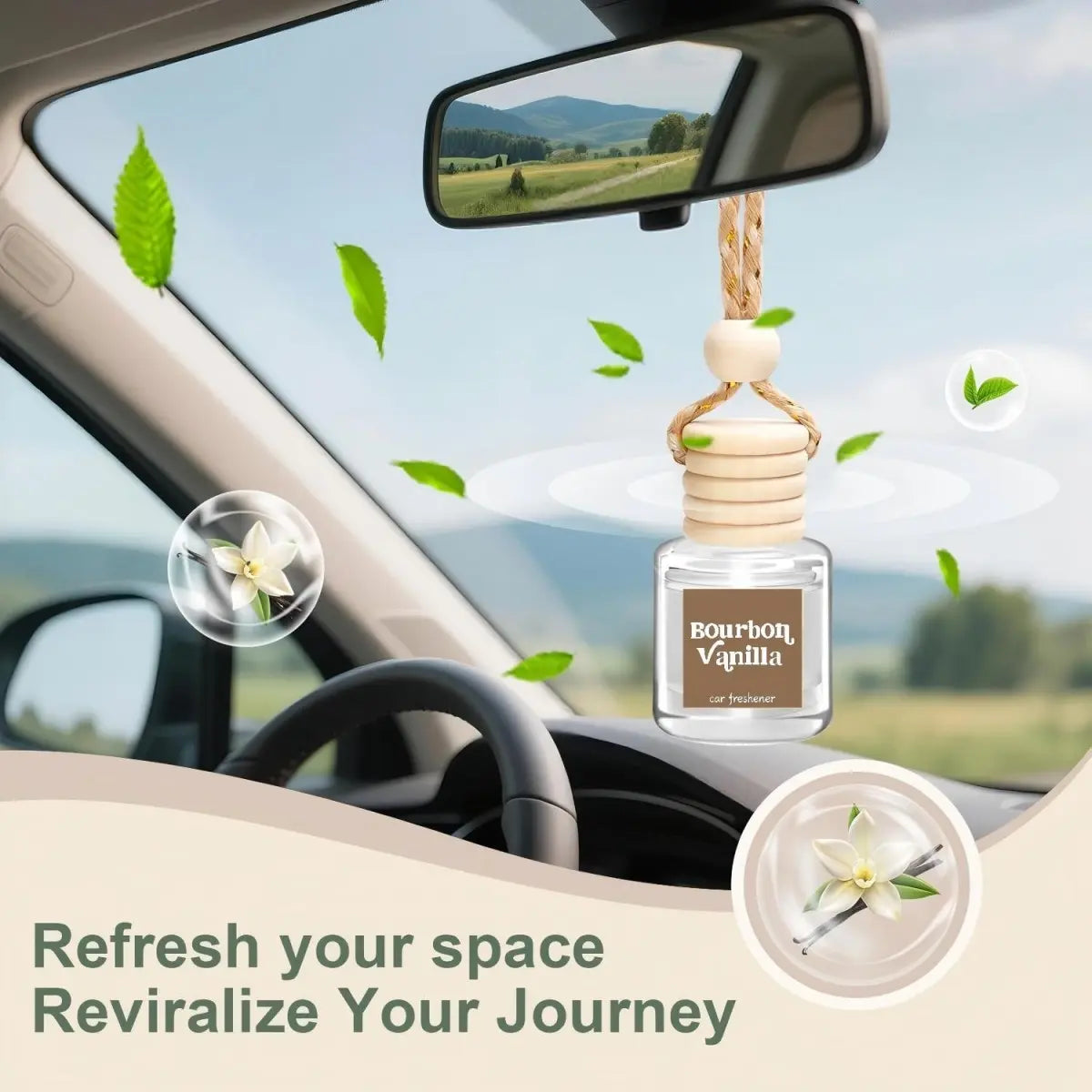 Aroma Air Freshener - Car Diffuser, Daily Hanging Aromatherapy, Essential Oil Aromatherapy, for Use in Cars and Homes, Car Fragrance